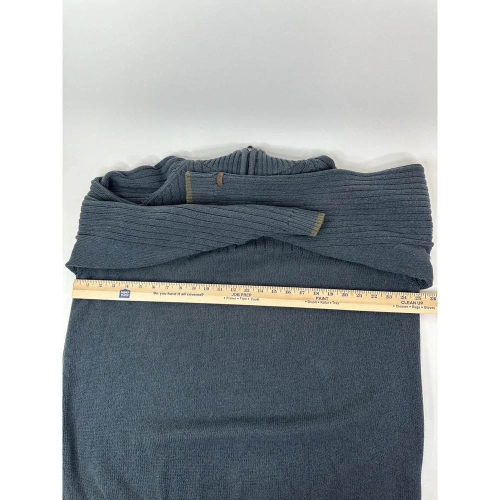 Columbia‎ Mens XXL Sweater 1/4 Zip Pullover Gray Knit Ribbed Mock Neck